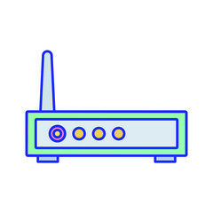 Modem Router Vector icon which is suitable for commercial work and easily modify or edit it

