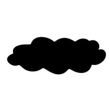 Cloud silhouette illustration, colud vector