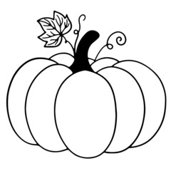 Pumpkin outline, fall pumpkin, pumpkin illustration, pumpkin vector
