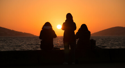 sunset sea sun beach istanbul city life