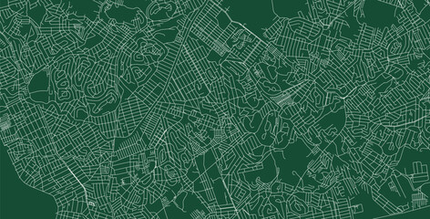 Belford Roxo city Brazil municipality vector map. Green street map, municipality area. Urban skyline panorama for tourism.