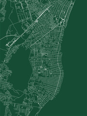 Jaboatao dos Guararapes city Brazil municipality vector map. Green street map, municipality area. Urban skyline panorama for tourism.