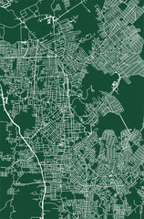 Joinville city Brazil municipality vector map. Green street map, municipality area. Urban skyline panorama for tourism.