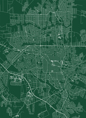 Fototapeta premium Londrina city Brazil municipality vector map. Green street map, municipality area. Urban skyline panorama for tourism.