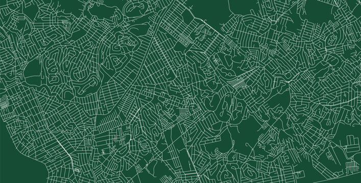 Belford Roxo city Brazil municipality vector map. Green street map, municipality area. Urban skyline panorama for tourism.