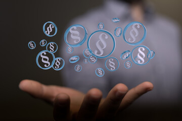 Justiz und Gesetz Konzep