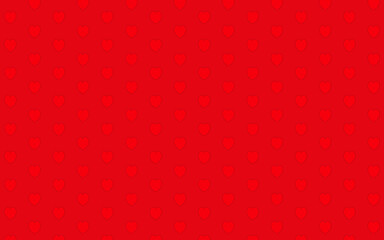 abstract seamless pattern with red hearts. Valentine's Day. Romantic vector background with red hearts.