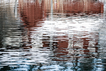 reflection in water, nacka, sweden, stockholm,sverige