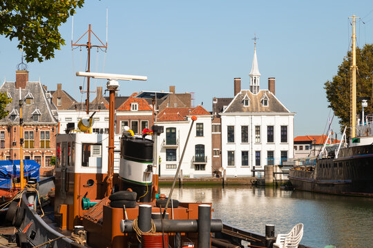 Old harbor in Maassluis in the Netherlands.