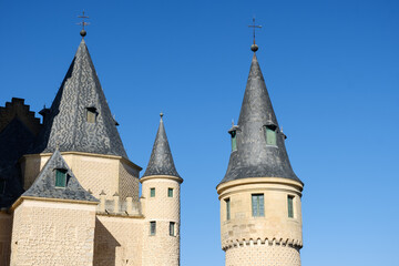 Fototapeta premium Towers of the Alcazar of Segovia, Castilla y Leon. Spain