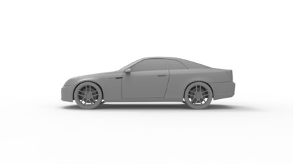 Fototapeta na wymiar 3D rendering of a passenger luxury sedan car automobile isolated in white studio background