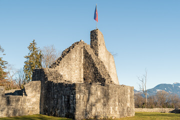 Historic old ruin in Schellenberg in Liechtenstein