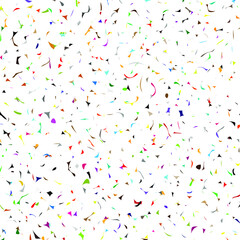Abstract geometric shapes background, Confetti, pieces or streamers of paper graphic illustration on white background