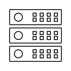 Database server Vector icon which is suitable for commercial work and easily modify or edit it

