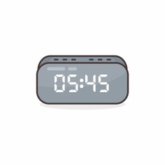 Illustration vector graphic of the digital alarm clock. Digital alarm clock minimalist style isolated on a white background. Illustration Suitable for illustration of digital alarm clock products, etc