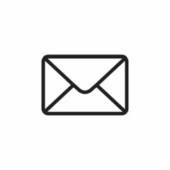 Mail icon vector. Mail flat style isolated on a white background - stock vector.