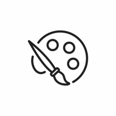 Palette icon vector. Palette flat style isolated on a white background - stock vector.