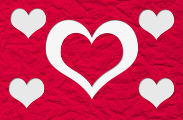 Valentines Day greeting card concept. red heart background. Valentines Day
