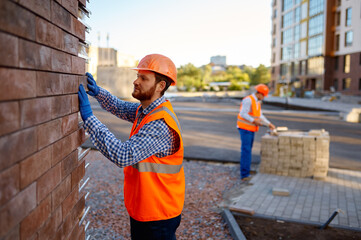 Worker cladding stone for external wall warming
