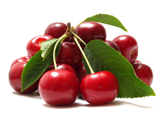 Cherry berry on white background