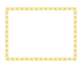 artistic creative orange floral border