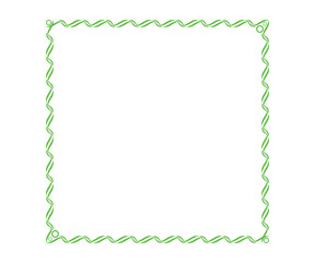artistic creative green floral border