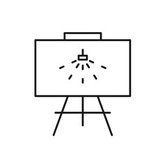 Vector outline symbol suitable for internet pages, sites, stores, shops, social networks. Editable stroke. Line icon of shower on canvas