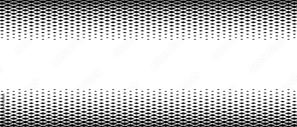 Poster halftone abstract background. monochrome texture made of geometric shapes. linear pattern in mosaic 