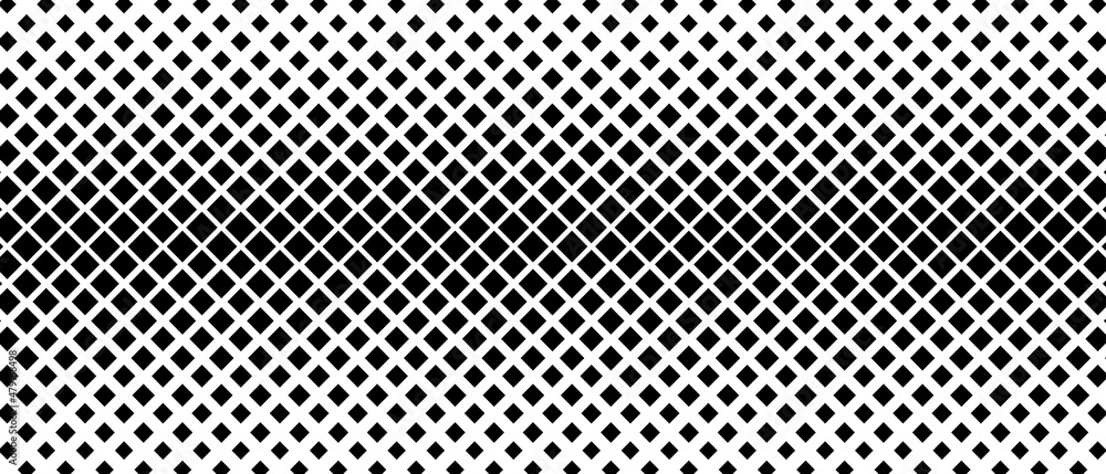 Poster halftone abstract background. monochrome texture made of geometric shapes. linear pattern in mosaic 