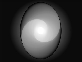 Figura uzyskana w wyniku szeregu przekształceń owalu w programie graficznym.