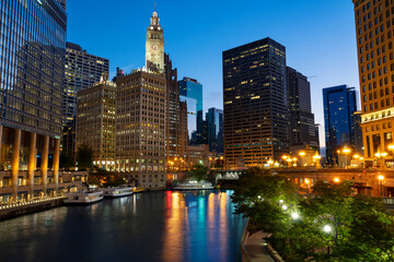 View in Chicago with morning light