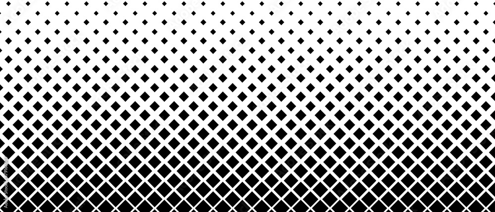 Poster halftone abstract background. monochrome texture made of geometric shapes. linear pattern in mosaic 