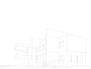 sketch of building
