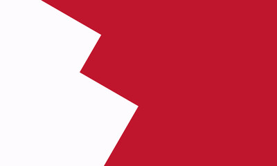 red background with white triangle abstract on the sides