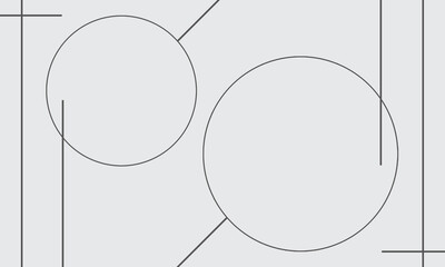 a gray background with circles and lines