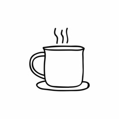 doodle coffee vector icon