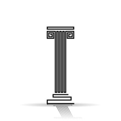 Pillar as logo design. Illustration of a pillar as a logo design on a white background
