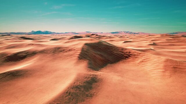 wide and wild landscape of the Arabic sand desert
