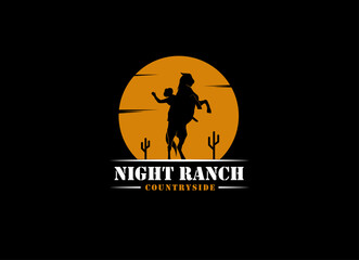 Cowboy logo designs inspiration. Vintage cowboy logo