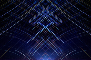 Abstract blur of Light trals star orbit on sky, for background