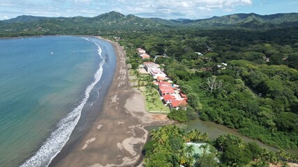 Fototapeta na wymiar Potrero Beach near Flamingo in Guanacaste, Costa Rica
