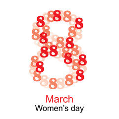 March 8 greeting card