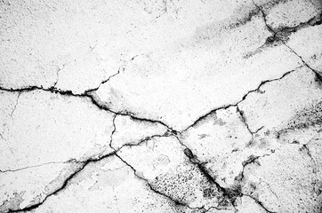 White black grey wall, floor with cracks, texture background