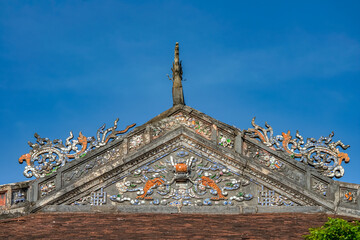 Wonderful view of the Thai Hoa palace in the Imperial City with the Purple Forbidden City within...