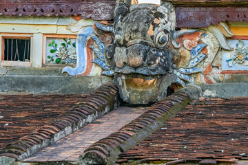 Wonderful view of the Thai Hoa palace in the Imperial City with the Purple Forbidden City within...