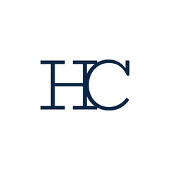 HC letter logo design vector on white background.