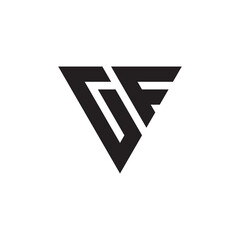 triangle letter GF logo design concept. vector illustration.