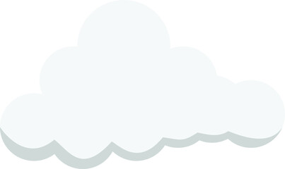 White cloud icon vector, cloud symbol
