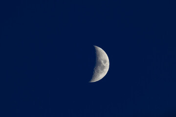 Obraz na płótnie Canvas Moon in the sky,Helgeland,Northern Norway,scandinavia,Europe