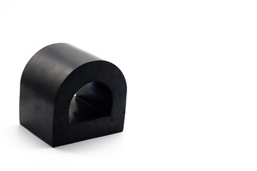 D type black rubber damper...Rubber product cross section